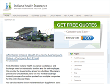 Tablet Screenshot of indianainsurancehealth.com